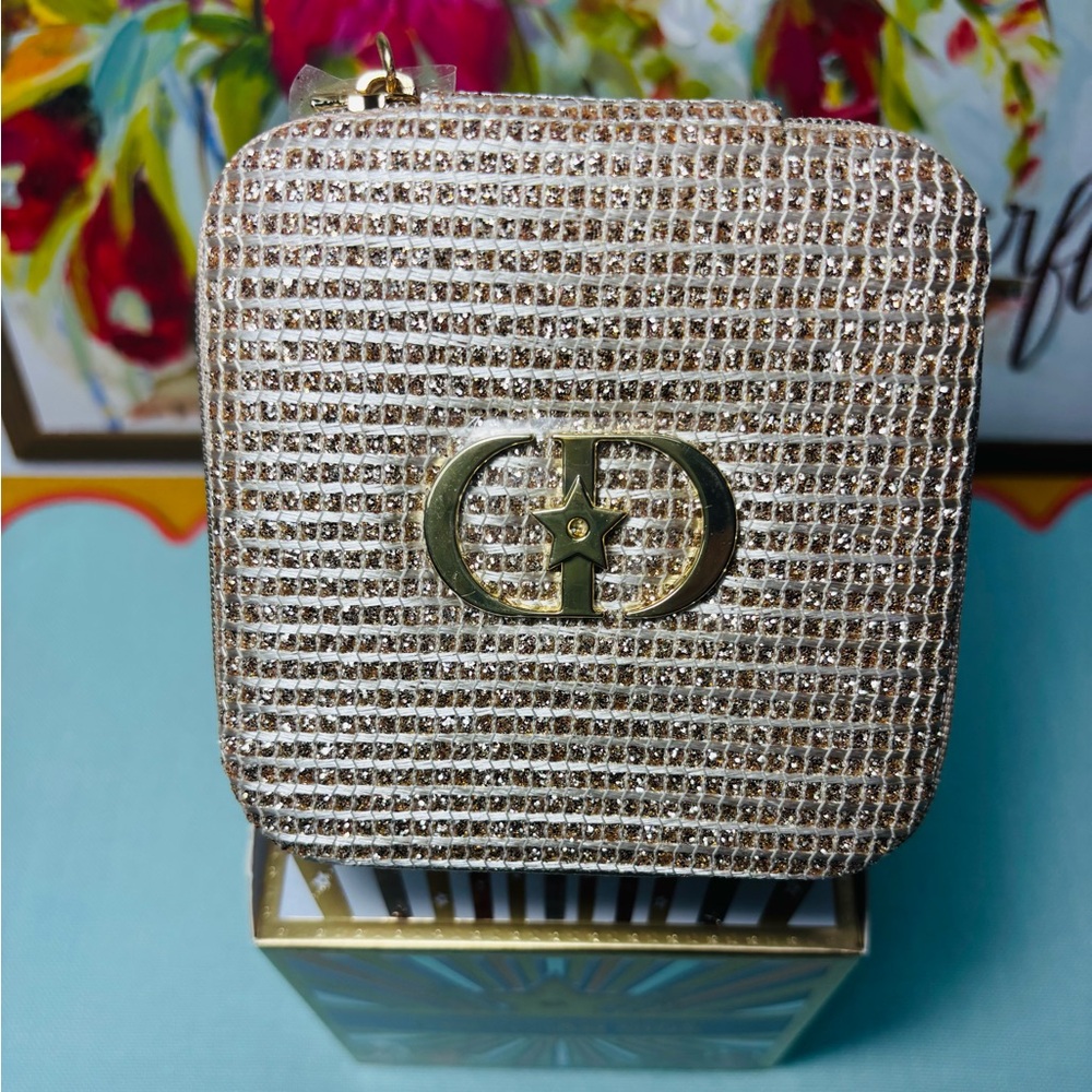 Gold Sparkling Jewelry Box. Dior Novelty. NIB